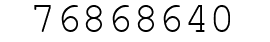 Number 76868640.