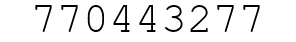 Number 770443277.