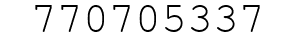Number 770705337.