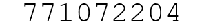 Number 771072204.
