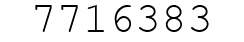 Number 7716383.