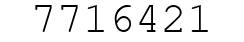 Number 7716421.