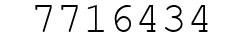 Number 7716434.