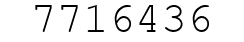 Number 7716436.