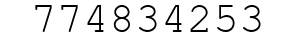Number 774834253.
