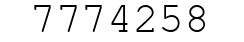 Number 7774258.