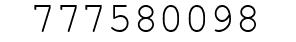 Number 777580098.