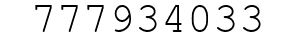 Number 777934033.