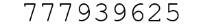Number 777939625.