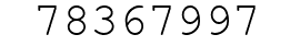 Number 78367997.