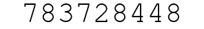 Number 783728448.