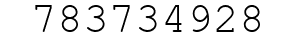 Number 783734928.