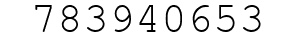 Number 783940653.