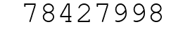 Number 78427998.