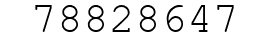 Number 78828647.