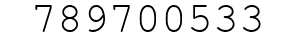 Number 789700533.