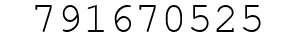 Number 791670525.