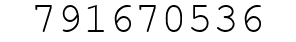 Number 791670536.