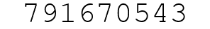 Number 791670543.