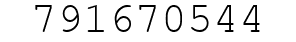 Number 791670544.