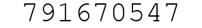 Number 791670547.