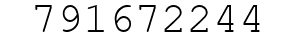 Number 791672244.