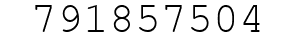 Number 791857504.
