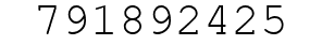 Number 791892425.