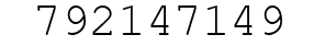Number 792147149.
