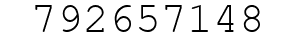 Number 792657148.