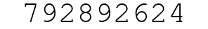 Number 792892624.