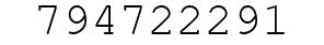Number 794722291.