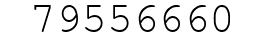 Number 79556660.