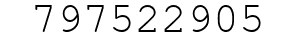 Number 797522905.