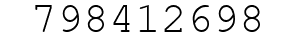 Number 798412698.