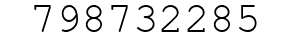 Number 798732285.