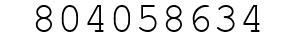Number 804058634.