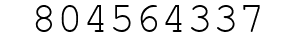 Number 804564337.