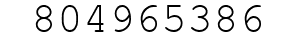 Number 804965386.