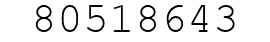 Number 80518643.