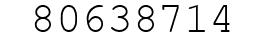 Number 80638714.