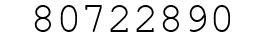 Number 80722890.