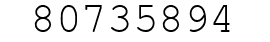 Number 80735894.