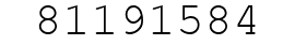 Number 81191584.