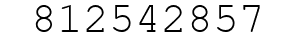 Number 812542857.