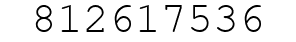 Number 812617536.