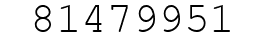 Number 81479951.