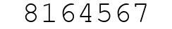 Number 8164567.