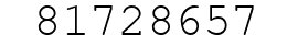 Number 81728657.