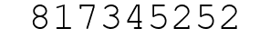 Number 817345252.